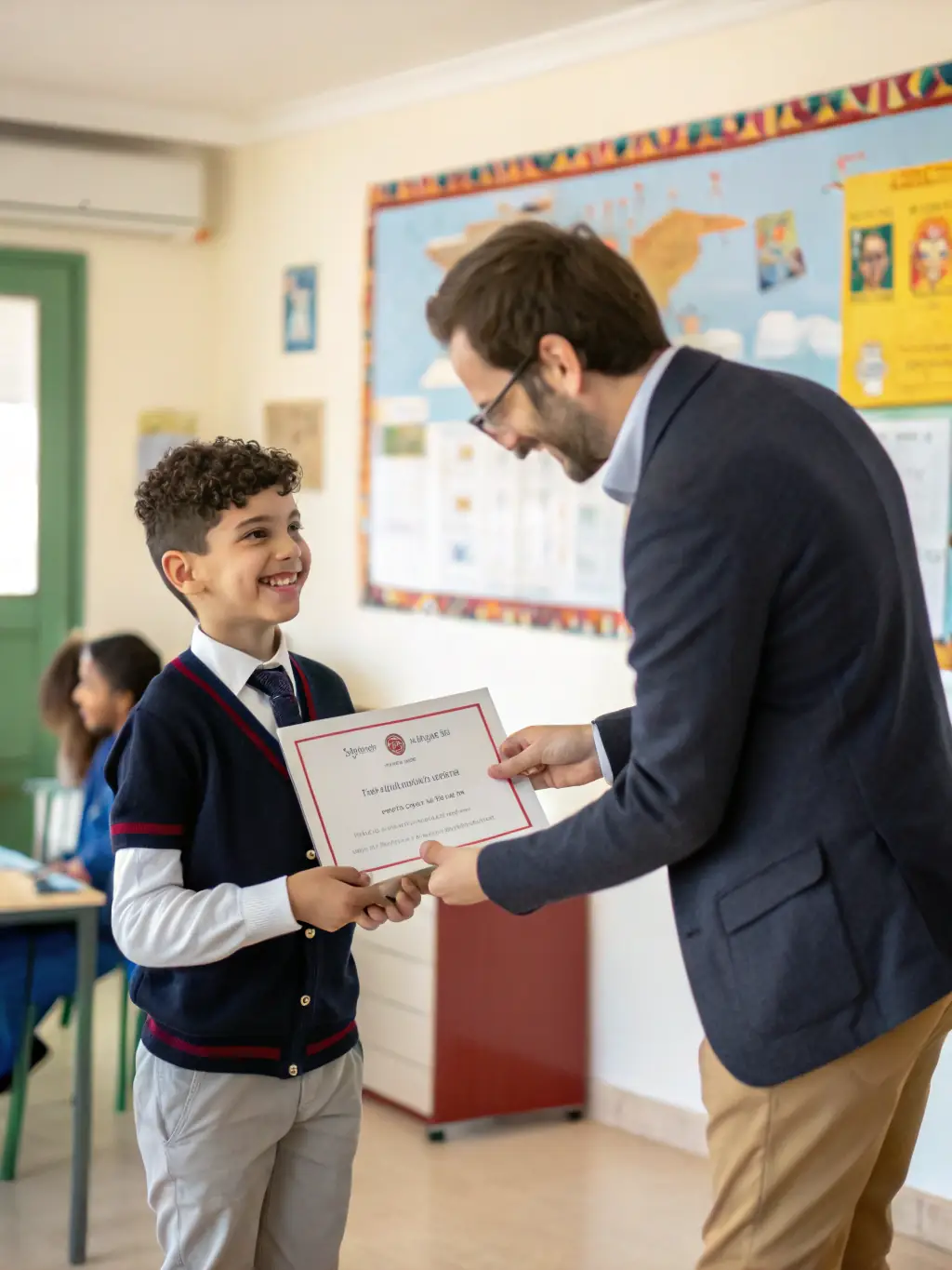 A student receiving a web development certification, symbolizing industry recognition and career advancement.